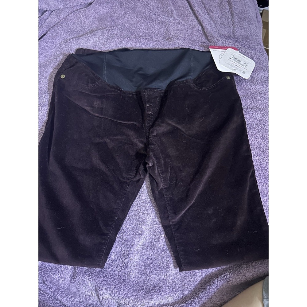 Isabel Maternity Brown Skinny Jeans 0/25R 29" Inseam Crossover Panel NWT